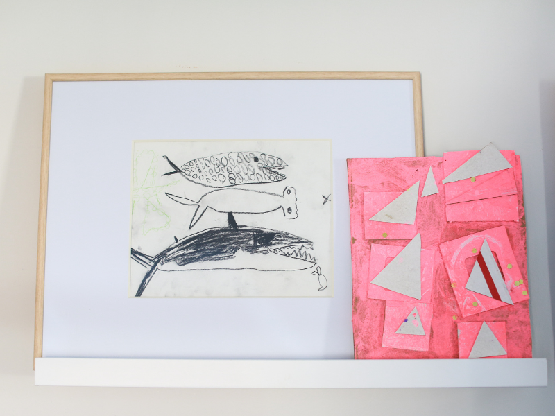 kids artwork framed