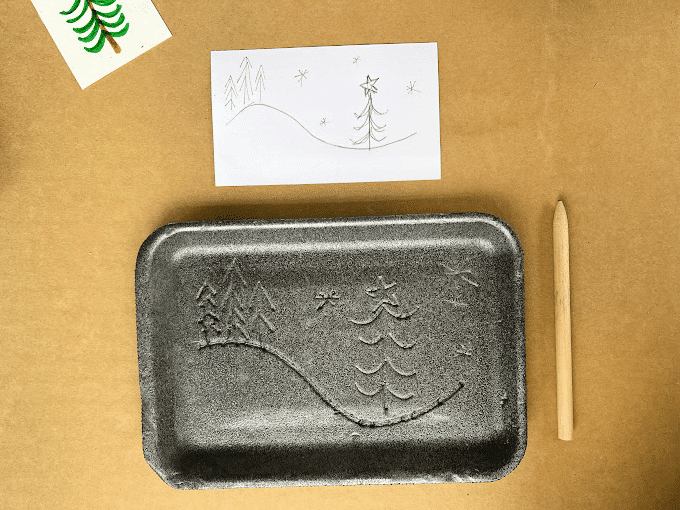 styrofoam christmas card