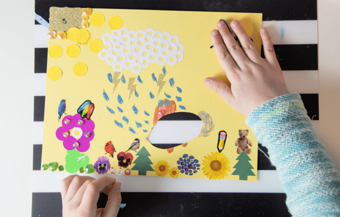 hole in paper artwork