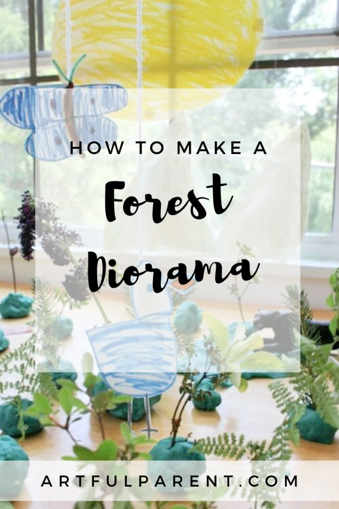 forest diorama pin