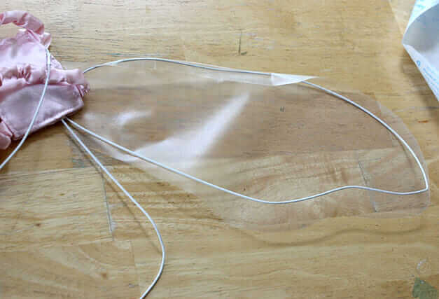 Childrens fairy wings - contact paper on wire frame