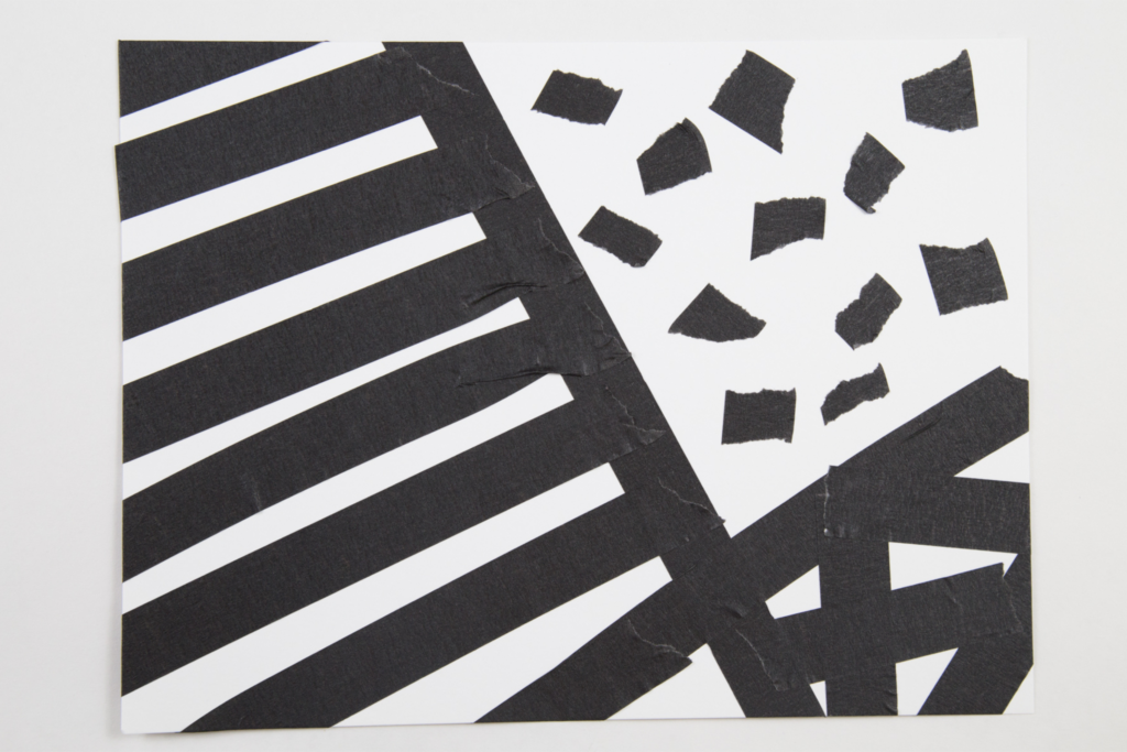 black and white collage