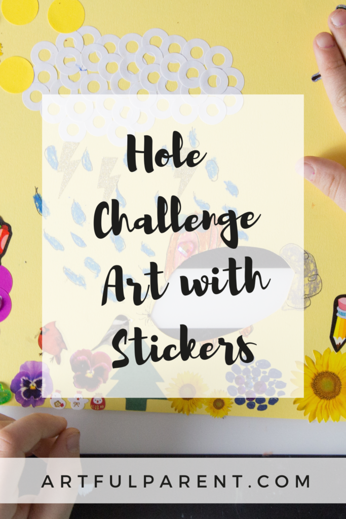 hole art stickers pin