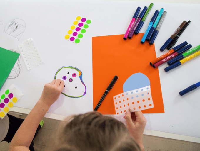 sticker hole art