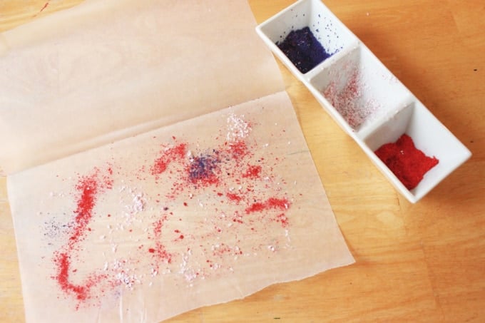 crayon shavings