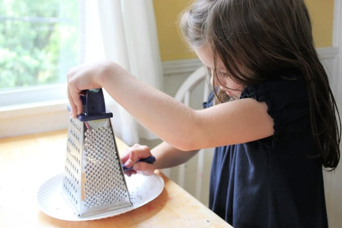 grating crayons