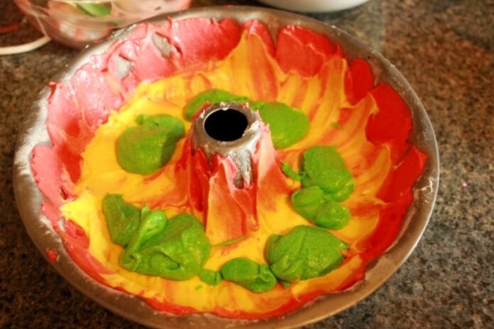rainbow cake batter