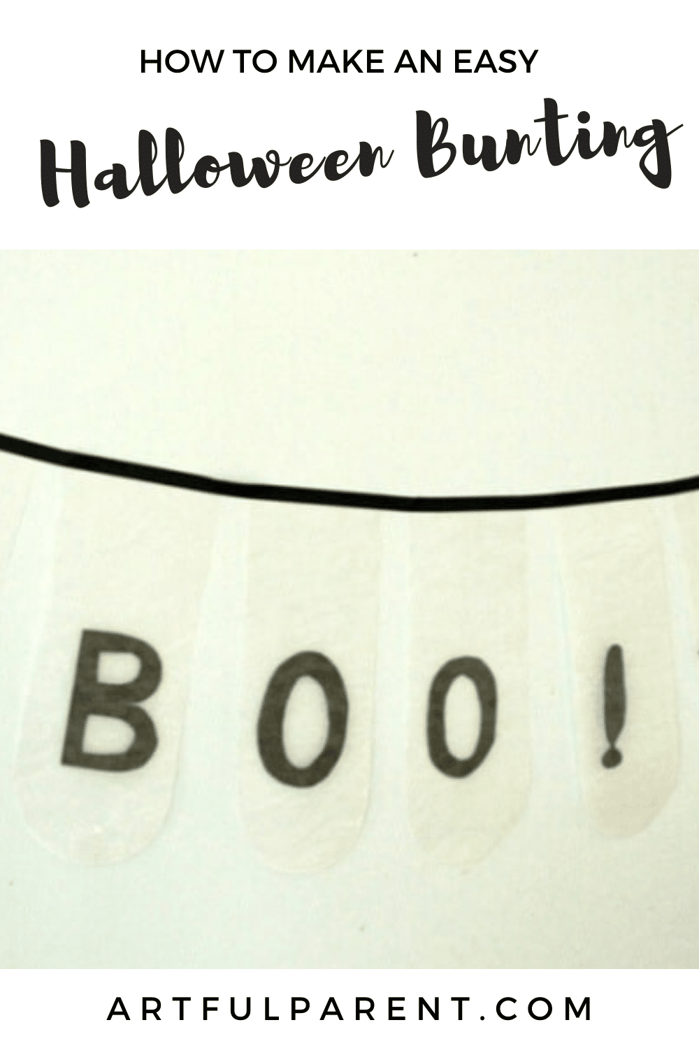 Boo! garland pin graphic