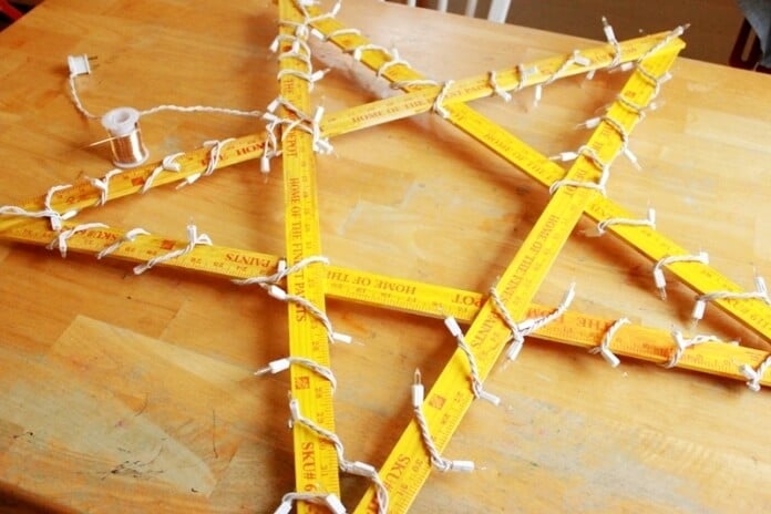 Lighted Wooden Star 03