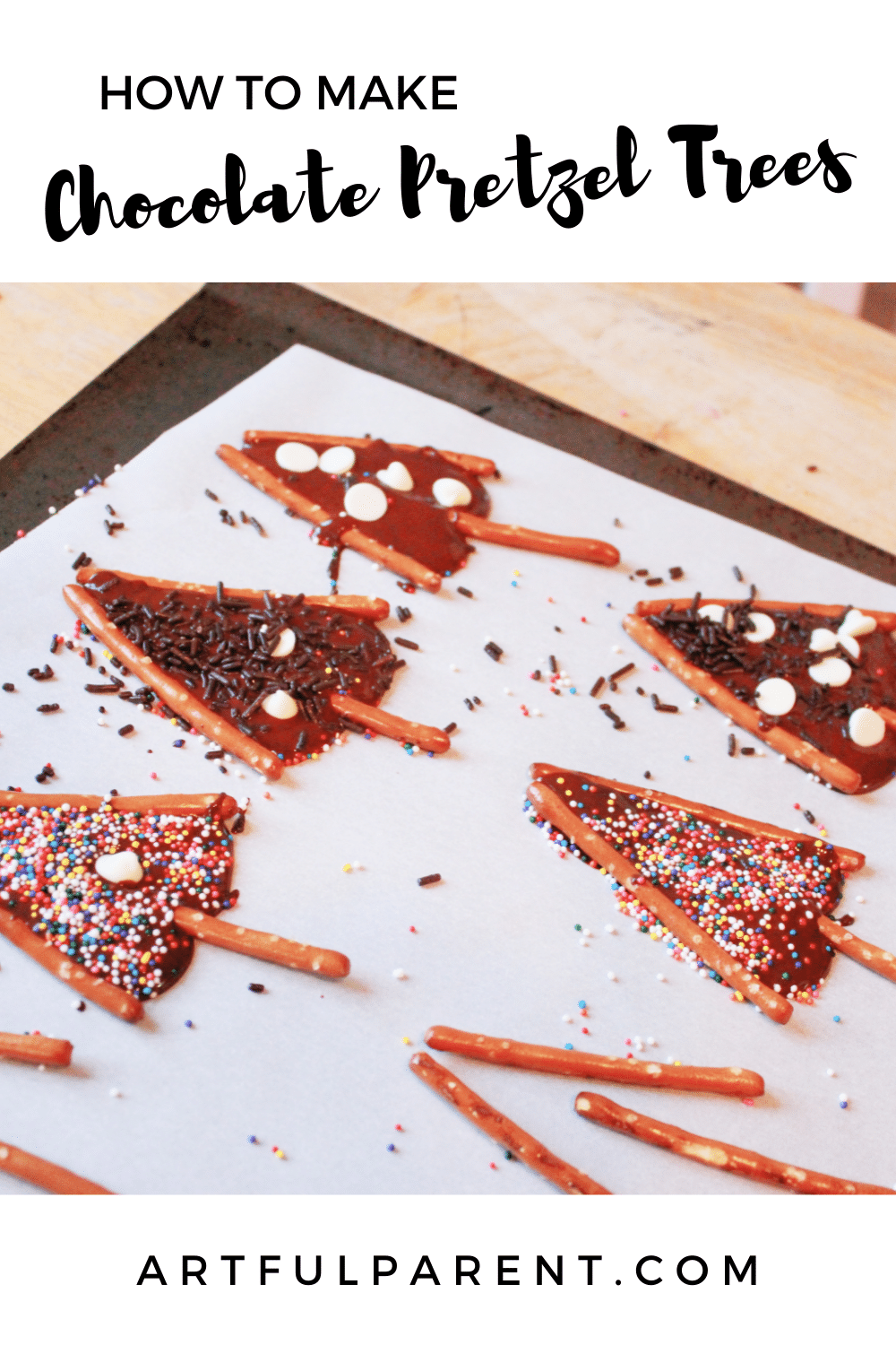 chocolate pretzel tree pinterest