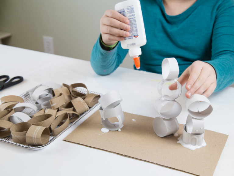 gluing tube sculptures