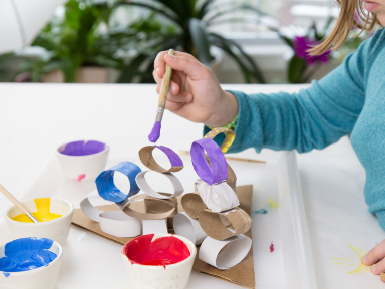 painting tube sculptures