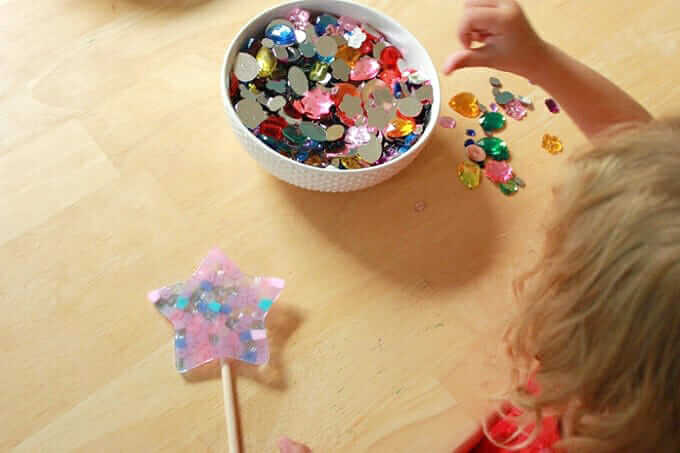 Fairy Wands With Melted Pony Beads - pick jewels