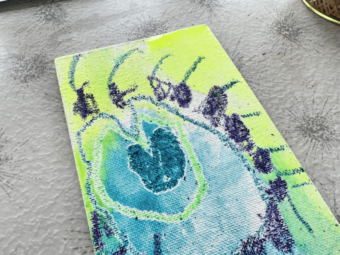 watercolor crayon resist