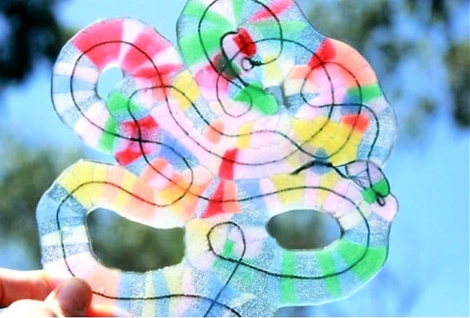 Free form melted bead pony bead suncatchers