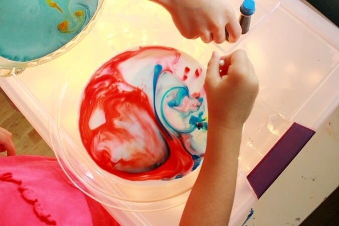 Rainbow Milk Science Experiment