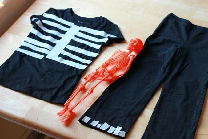 Glow in the dark skeleton costume