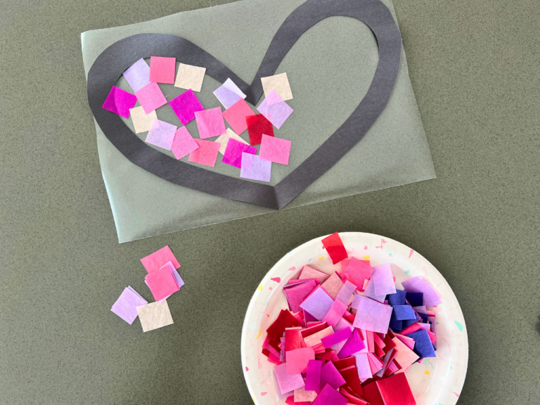 tissue paper on heart