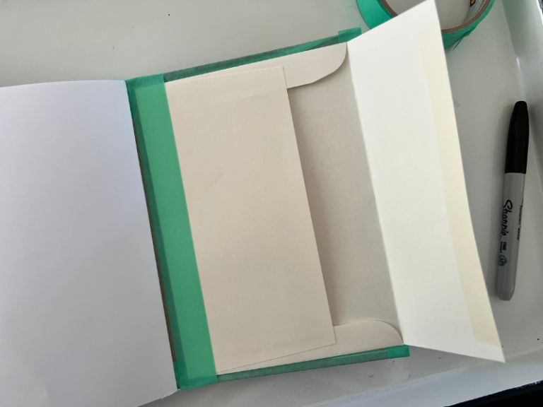 art journal with envelope