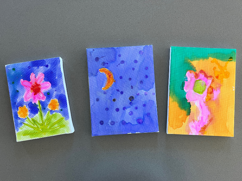 painting on canvases