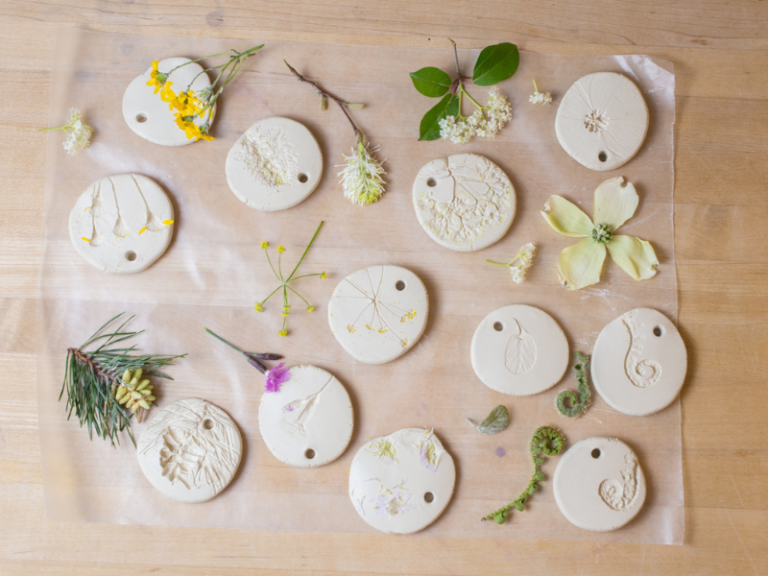 clay leaf prints