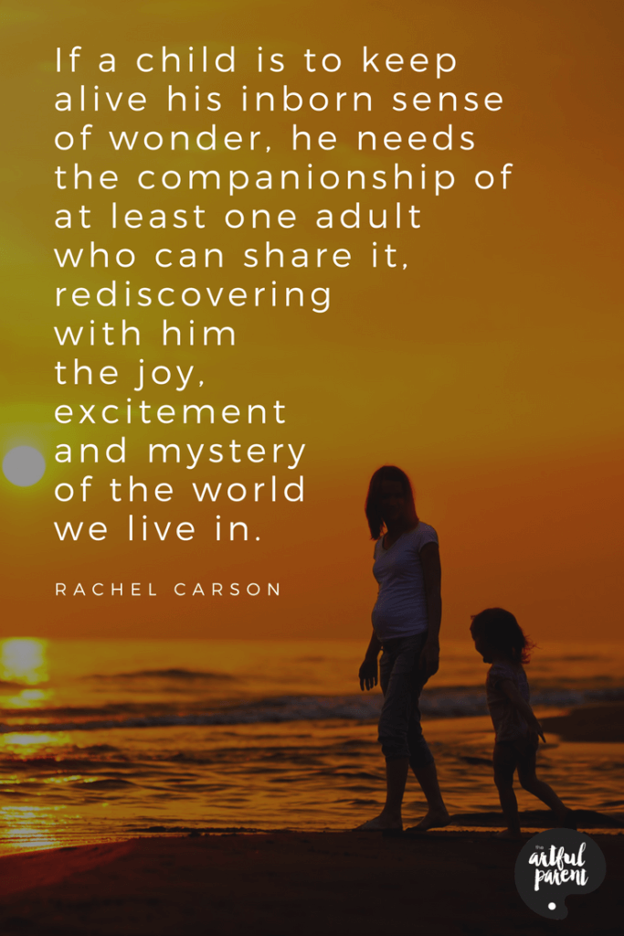 Rachel Carson quote about a child's sense of wonder about the world we live in
