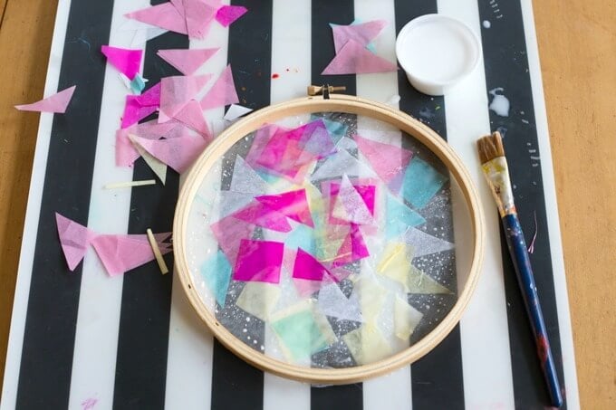 How to make tissue paper suncatchers