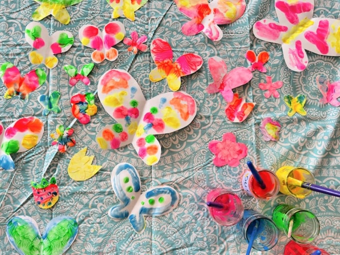 painted butterflies