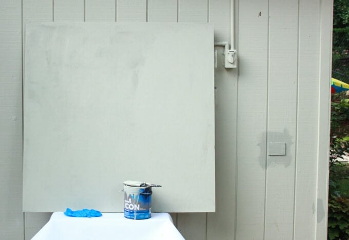 Prime wood for DIY chalkboard