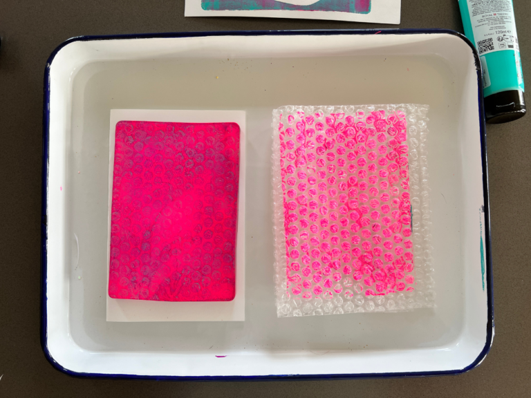 bubble wrap gelatin printing