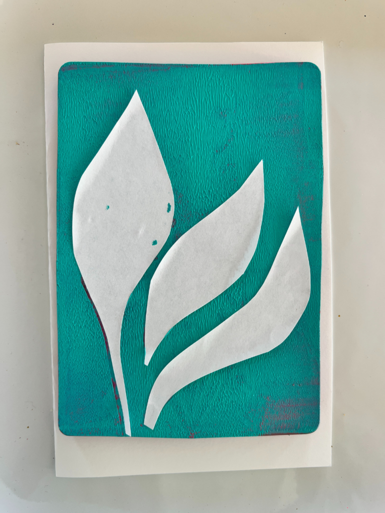 cut paper design on gelatin printing