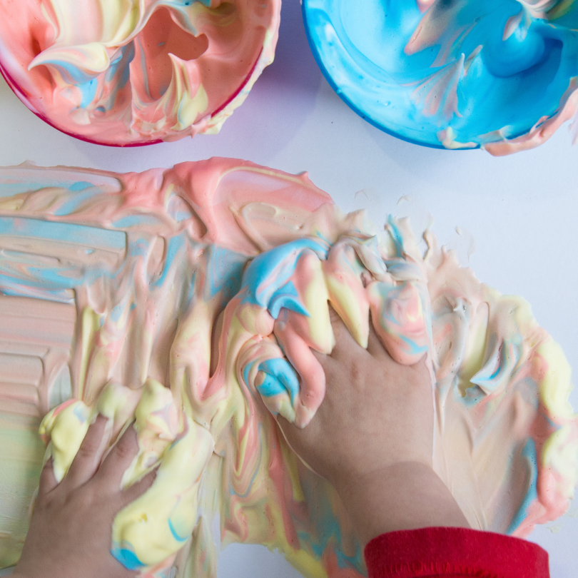 shaving cream paint