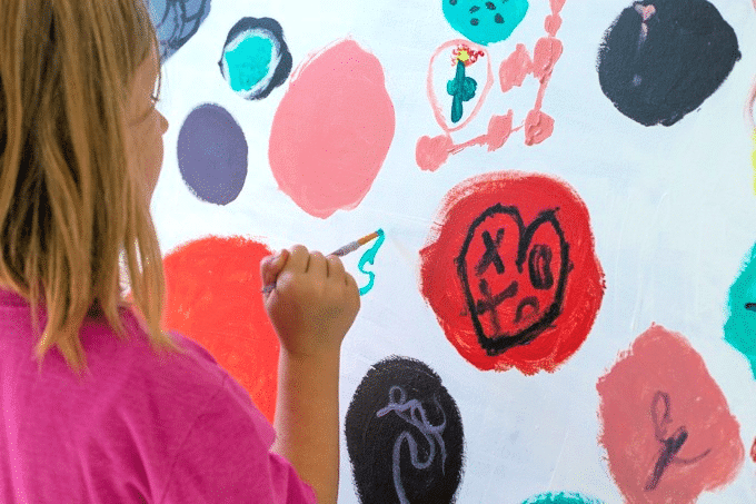 circle art on canvas