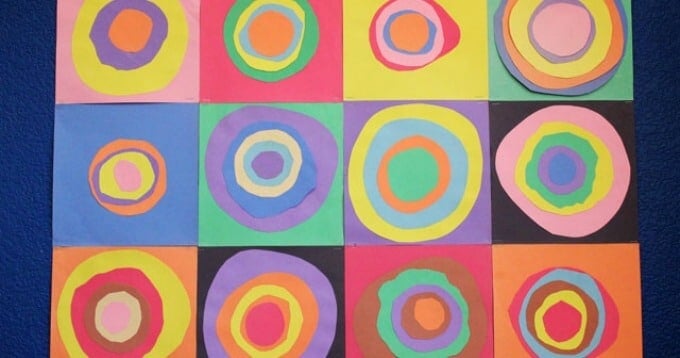 Kandinsky Circles Paper Collage
