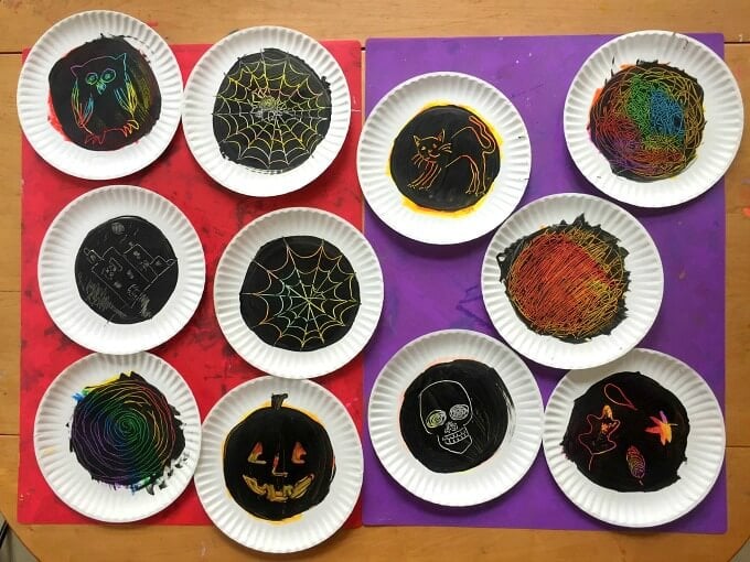 Halloween Scratch Art Examples
