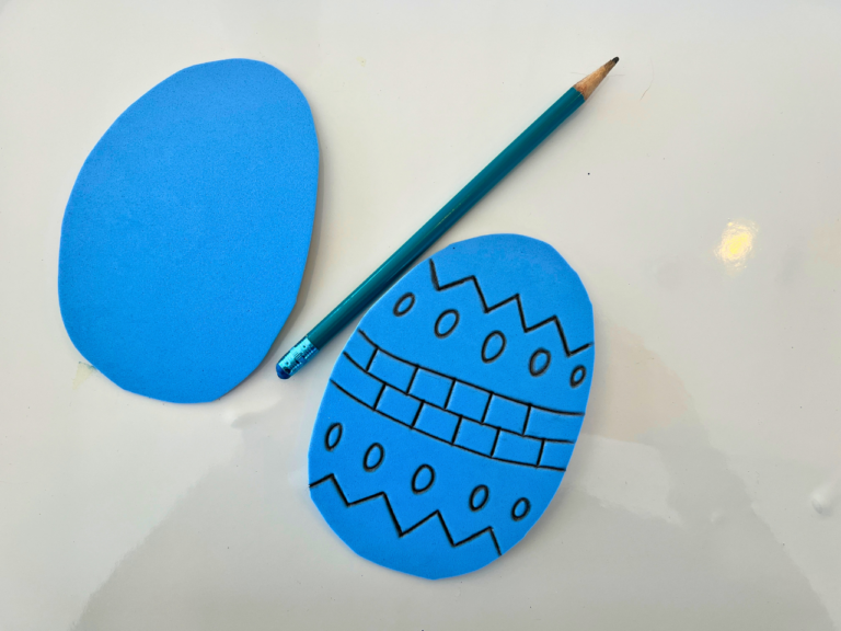 foam easter eggs with design