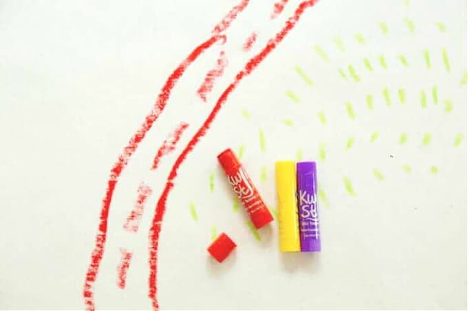 drawn road on play mat