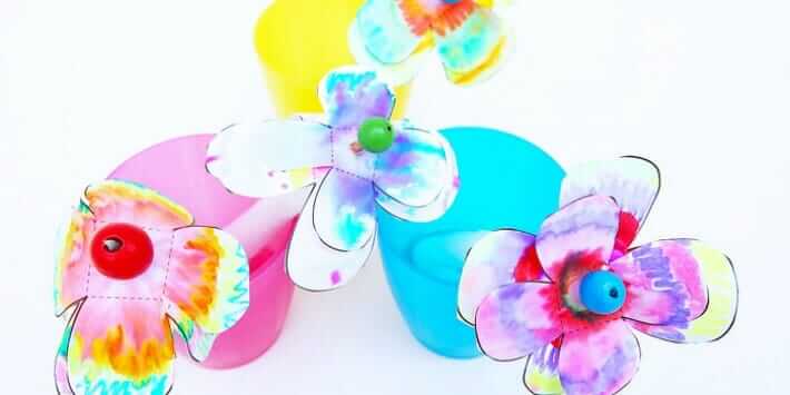 Marker Art Ideas for Kids - Bleeding Blossoms