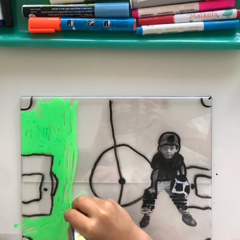 mixed media on plexiglass 