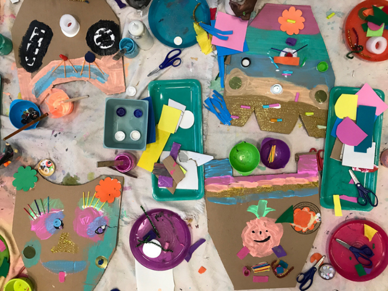miro animal masks on table
