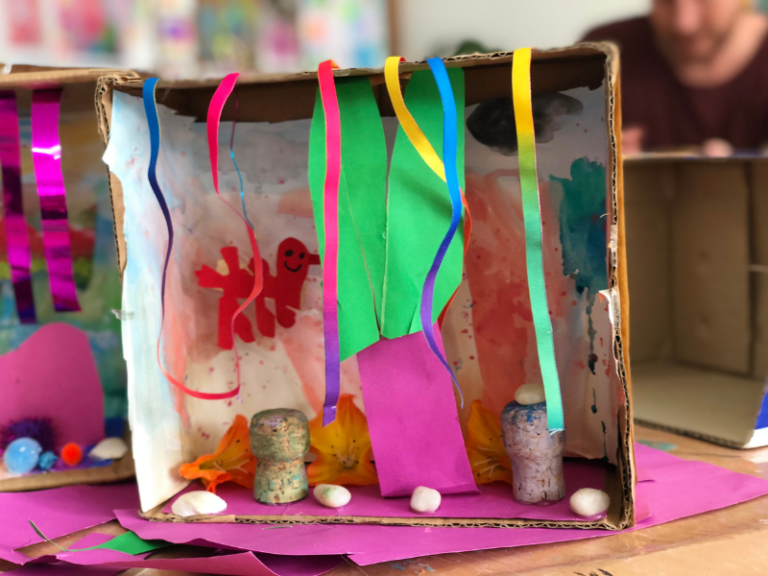 finished shoebox diorama