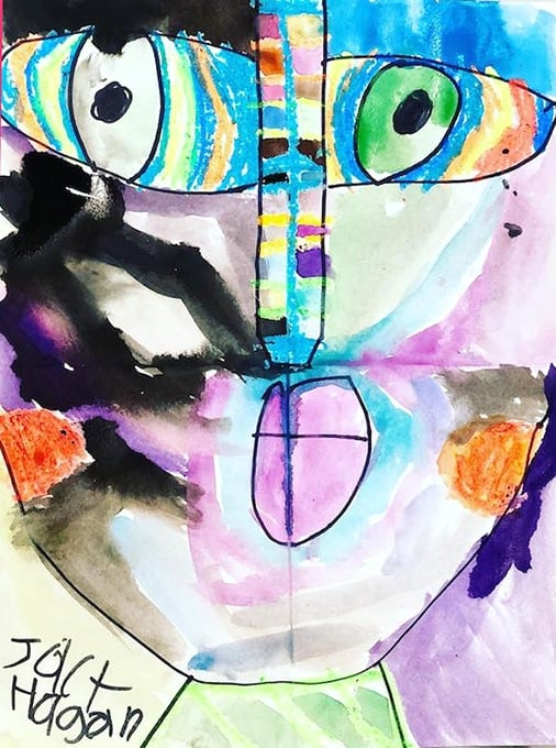 Abstract self portraits for kids