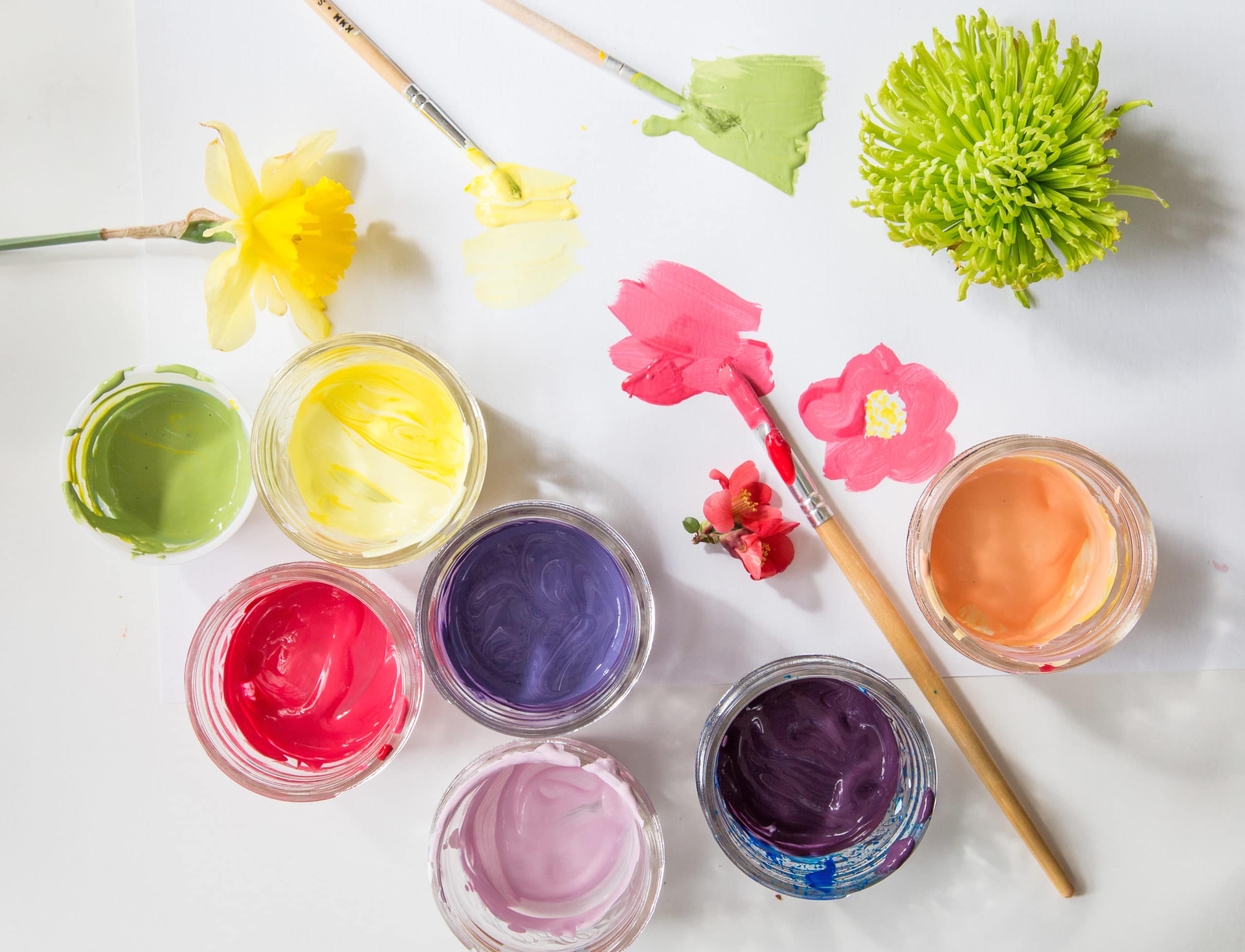 Mix & Paint a rainbow from nature.
