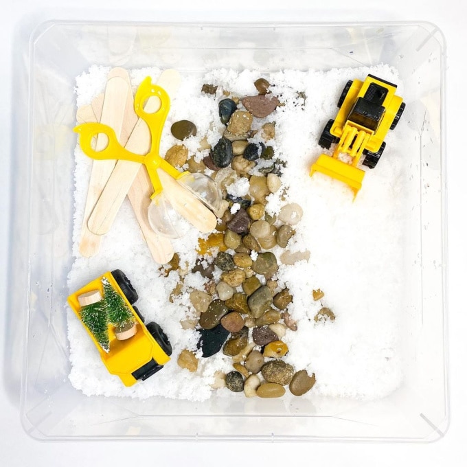 winter snow construction bin_littlehandstherapy