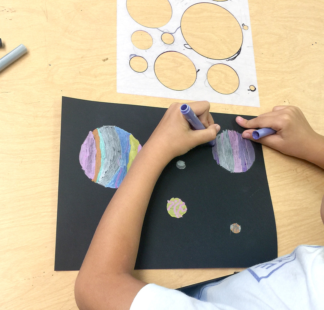 Modern art for kids _ drawing inspired by Hilma af Klint
