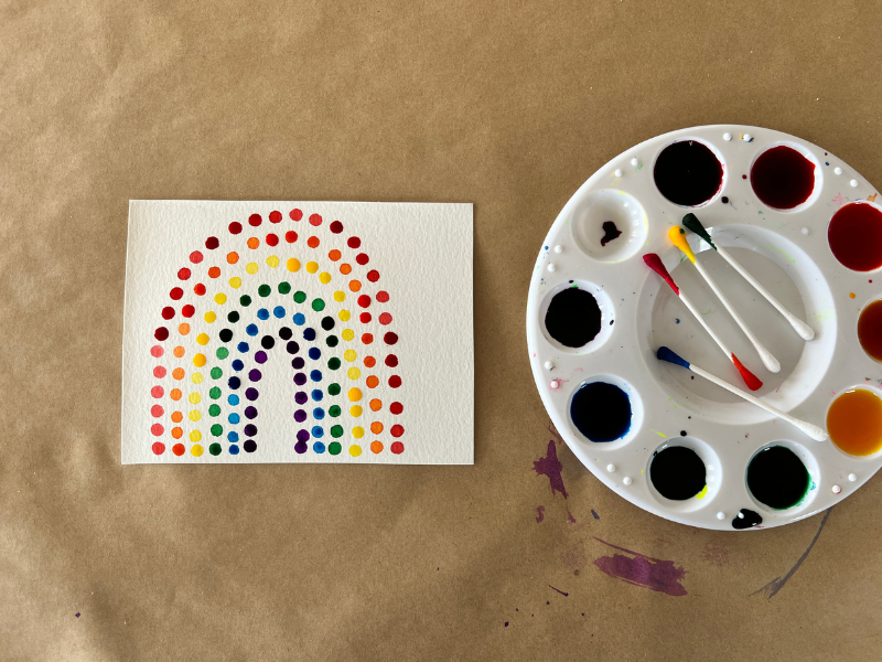 pointillism rainbow