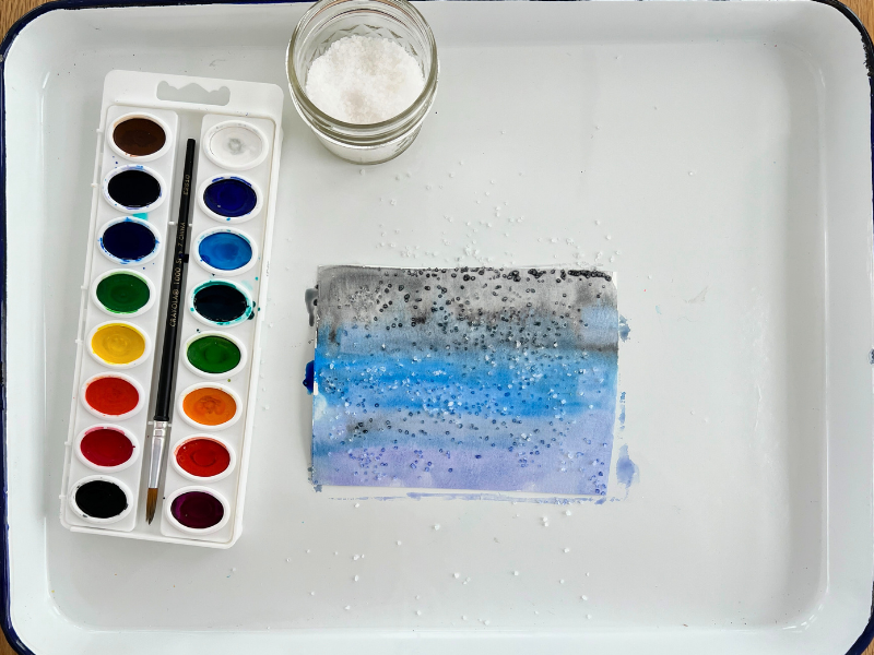 watercolors + salt
