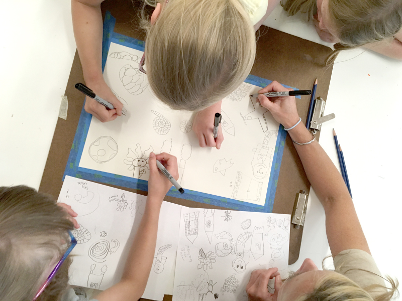 drawing together