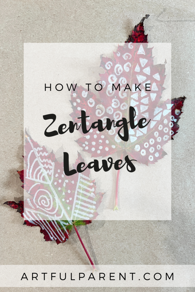zentangle leaves pin