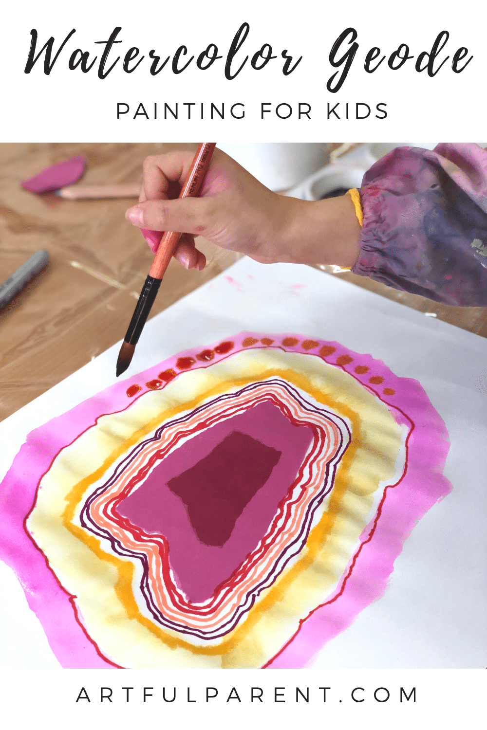 How to Paint a Watercolor Geode